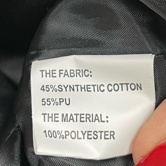 chouyatou Moto Studded Perfectly Shaping Faux Leather Biker Goth Jacket NWOT - Picture 8 of 11